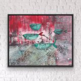 "Fischlinge" 2024, 100 x 80 cm, gerahmt
(nicht mehr verf&uuml;gbar) - Werke