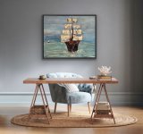 "The Traveler" 2023, Preis: 1.400,-  (derzeit ausgestellt im Blauen Esel im Stadthafen Rostock) - Werke