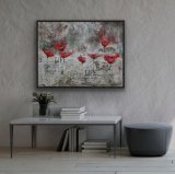 "Eisblumen", 80 x 60 cm, Mixed Media Art auf Leinwand, Preis: 990,- - Werke
